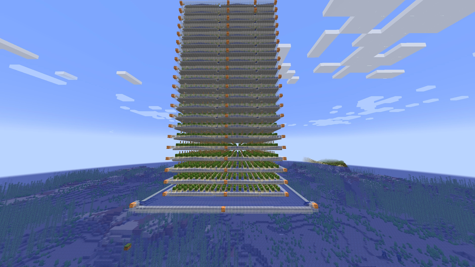 Huge cactus farm with collection system and shroomlight – additional image